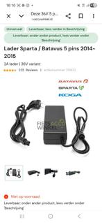 Originele Sparta 5-pins Lader 36V 2A (2014-2015), Fietsen en Brommers, Ophalen of Verzenden, Gebruikt