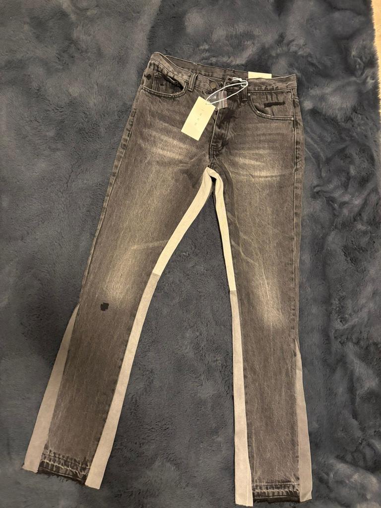 MNML Flare Denim - Zwart/Grijs - Maat W28-W29, Ophalen, Gedragen, Zwart, W28 - W29 (confectie 36)