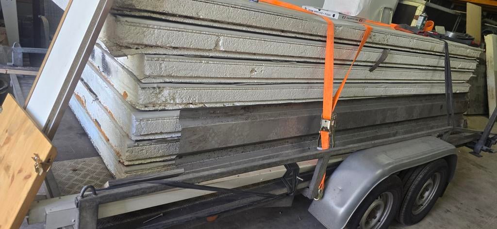 Sandwich panelen 7x isolatie platen, Ophalen, Hardschuim (Pir), 4 tot 8 cm, 15 m² of meer