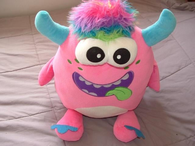 ZEEMAN MONSTER POPJE GROOT VELOURS ROZE MET, Kinderen en Baby's, Speelgoed | Knuffels en Pluche, Ophalen of Verzenden, Nieuw, Overige typen