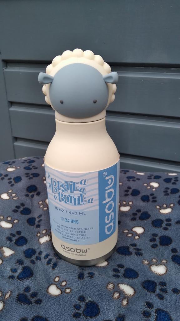 Asobu RVS Drinkfles Schaap uitvoering, Sport en Fitness, Bidons, Verzenden, Nieuw