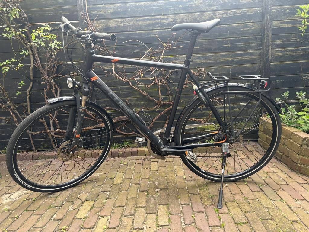 Cube Hybrid Fiets Deore Schijfremmen, Fietsen en Brommers, Fietsen | Heren | Sportfietsen en Toerfietsen, 28 inch, Gebruikt, Vering