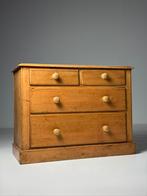 Grenen ladekast Engels antiek, Zo goed als nieuw, Minder dan 100 cm, 25 tot 50 cm, 50 tot 100 cm