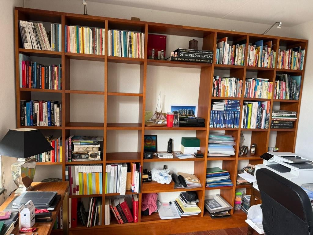 boekenkast, Huis en Inrichting, Kasten | Boekenkasten, Ophalen, Met plank(en), 200 cm of meer, Zo goed als nieuw