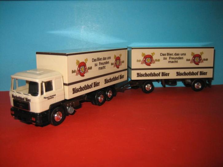 Bischofshof-Bier  MAN  combi  Nu spec. prijs  Herpa, Hobby en Vrije tijd, Modelauto's | 1:87, Zo goed als nieuw, Bus of Vrachtwagen
