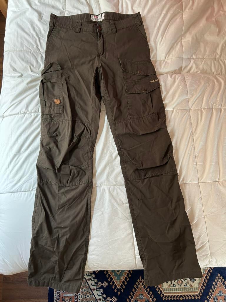 Fjällräven g1000 broek dames olive maat 40, Maat 38/40 (M), Bruin, Verzenden, Zo goed als nieuw