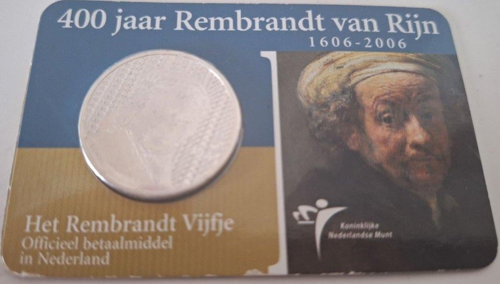 Coincard 2006 - Het Rembrandt Vijfje - UNC, Verzenden, Overige landen, 5 euro, Setje