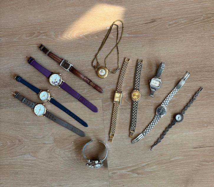 11  DAMES HORLOGES, Sieraden, Tassen en Uiterlijk, Horloges | Dames, Gebruikt, Overige merken, Staal, Ophalen of Verzenden