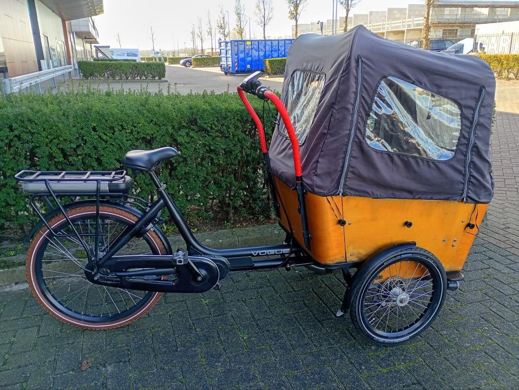 Vogue elektrische bakfiets, Ophalen, Gebruikt, 4 kinderen of meer, Huif