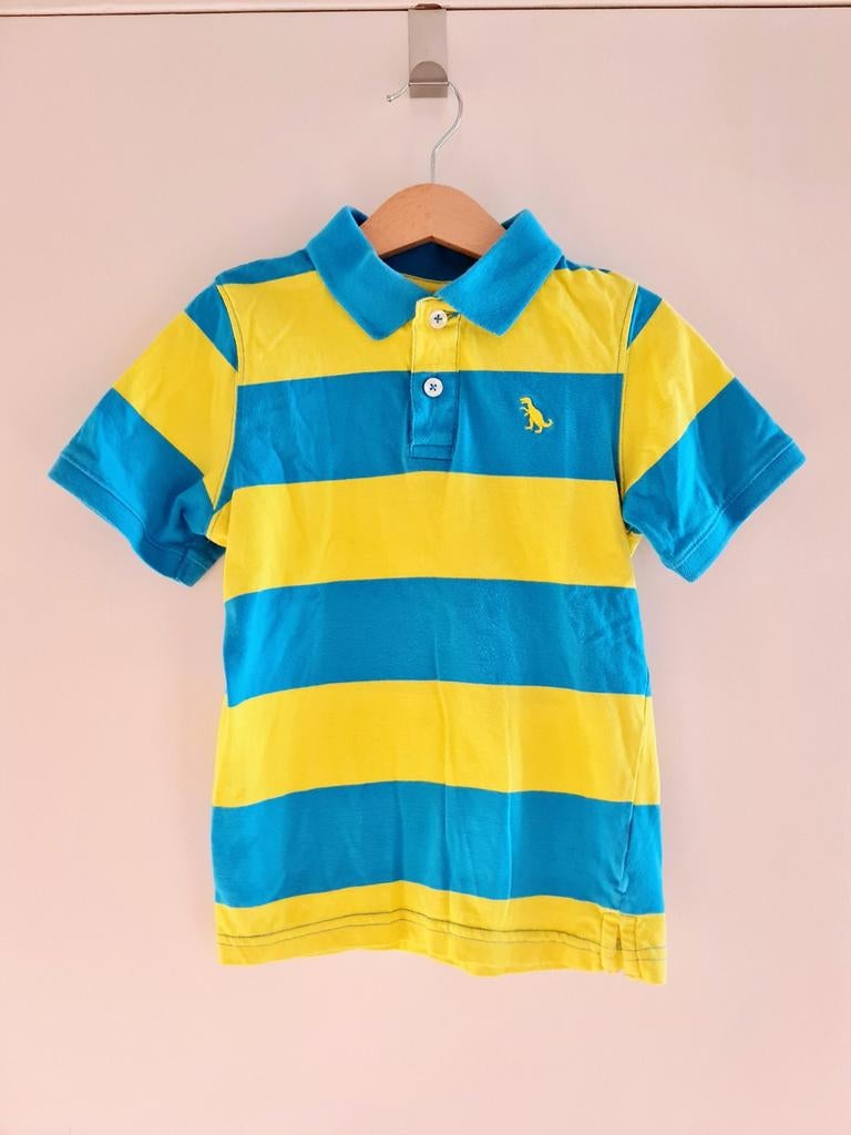 Geel-blauw gestreept T-shirt maat 122, Kinderen en Baby's, Kinderkleding | Maat 122, C&A, Ophalen of Verzenden, Zo goed als nieuw
