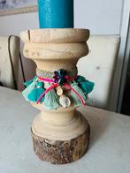 Ibiza Kandelaar Godly met Swarovski stenen en kaars, Ophalen of Verzenden, Zo goed als nieuw, Kandelaar, Hout