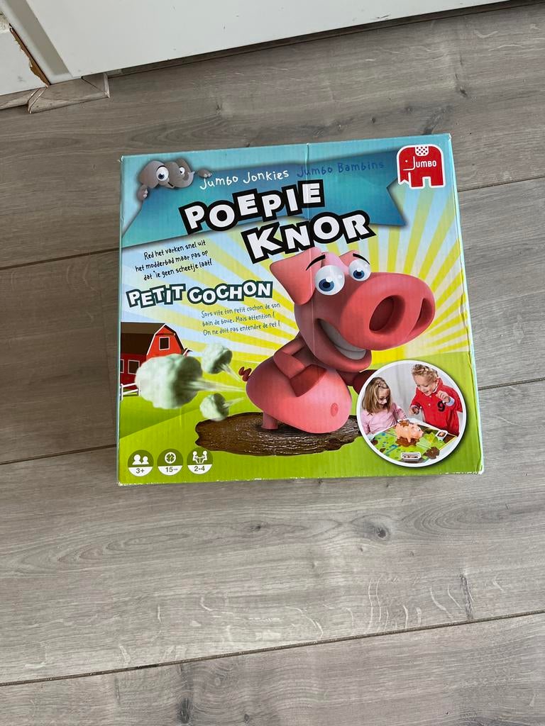 Jumbo Poepie Knor - Grappig Kinderspel, Drie of vier spelers, Ophalen of Verzenden, Gebruikt