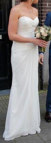 trouwjurk maat 38, Kleding | Dames, Trouwkleding en Trouwaccessoires, Zo goed als nieuw, Trouwjurk, Wit, Ophalen of Verzenden