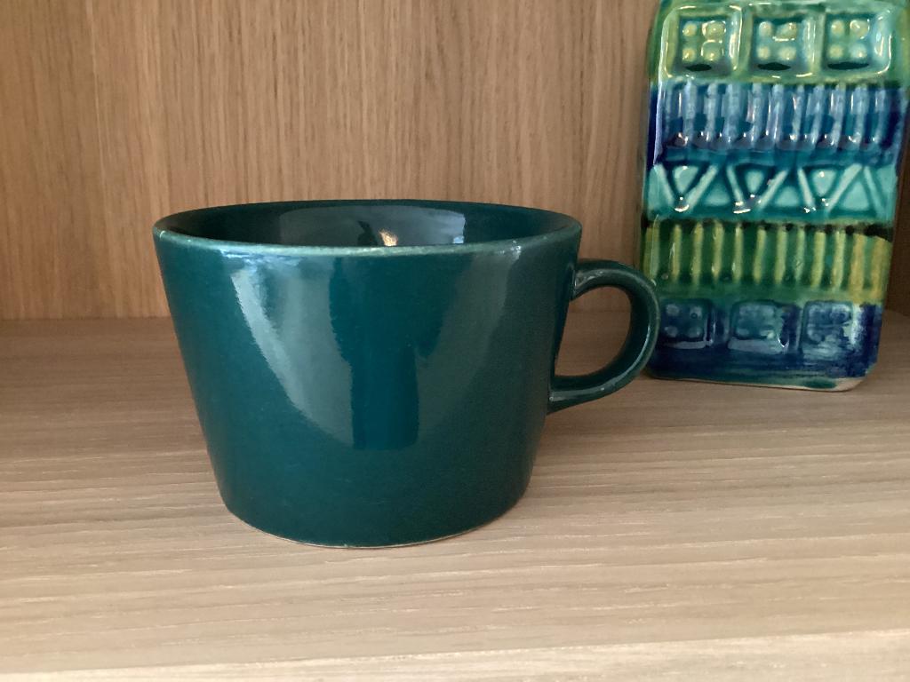 Arabia Teema Vintage Servies Kopjes Groen Wit, Ophalen