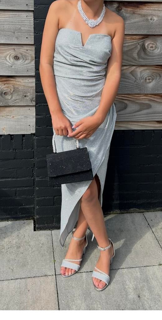 Gala jurk met tas en schoenen, Kinderen en Baby's, Kinderkleding | Maat 164, Ophalen of Verzenden, Zo goed als nieuw, Meisje, Jurk of Rok