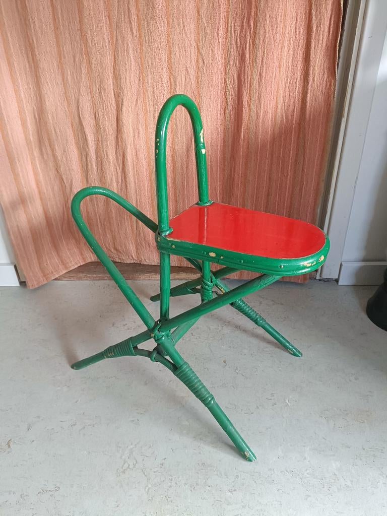 Vintage rotan plantenstandaard, Huis en Inrichting, Woonaccessoires | Overige, Ophalen