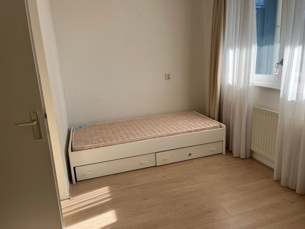 Auping Eenpersoonsbed met lades, Huis en Inrichting, Slaapkamer | Bedden, Ophalen, Gebruikt, 90 cm, Eenpersoons