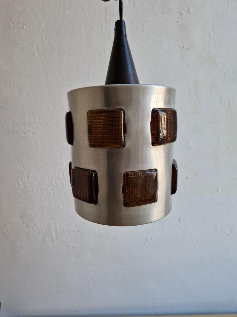 Vintage design hanglamp brutalist modernistisch, Huis en Inrichting, Lampen | Hanglampen, Ophalen of Verzenden, Zo goed als nieuw