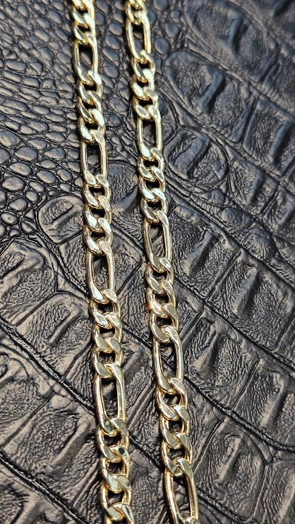 Mooie Figaro 14karaat gouden ketting met panter hanger, Ophalen of Verzenden, Zo goed als nieuw, Goud, Goud