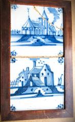 Tegeltableau Delfts Blauw in lijst~Tegel~Wandtegel, Ophalen of Verzenden