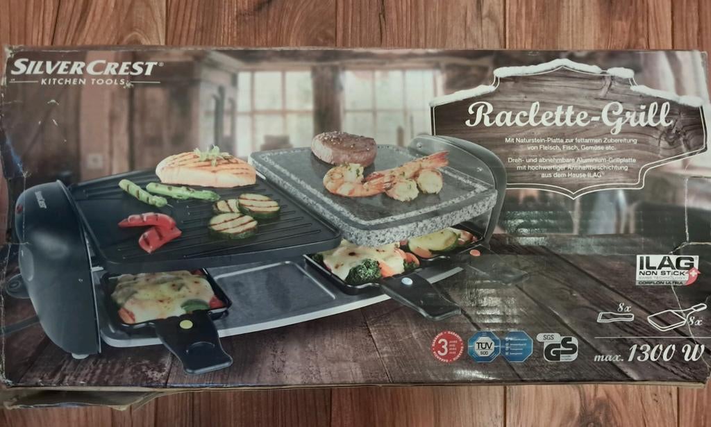 Raclette-Grill met natuursteenplaat (nieuw in doos), Witgoed en Apparatuur, Gourmetstellen, Ophalen