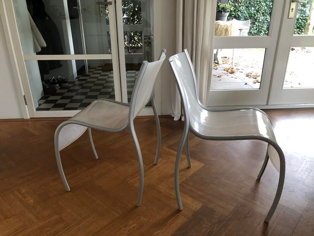 2 stoelen Kartell, Huis en Inrichting, Ophalen of Verzenden, Zo goed als nieuw, Wit, Twee