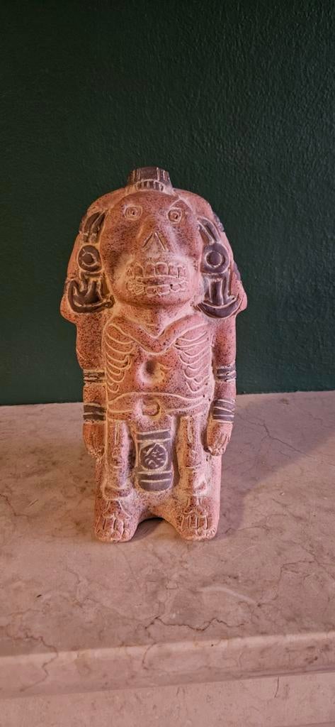 Uniek terracotta beeld - Mexicaanse stijl, Ophalen of Verzenden