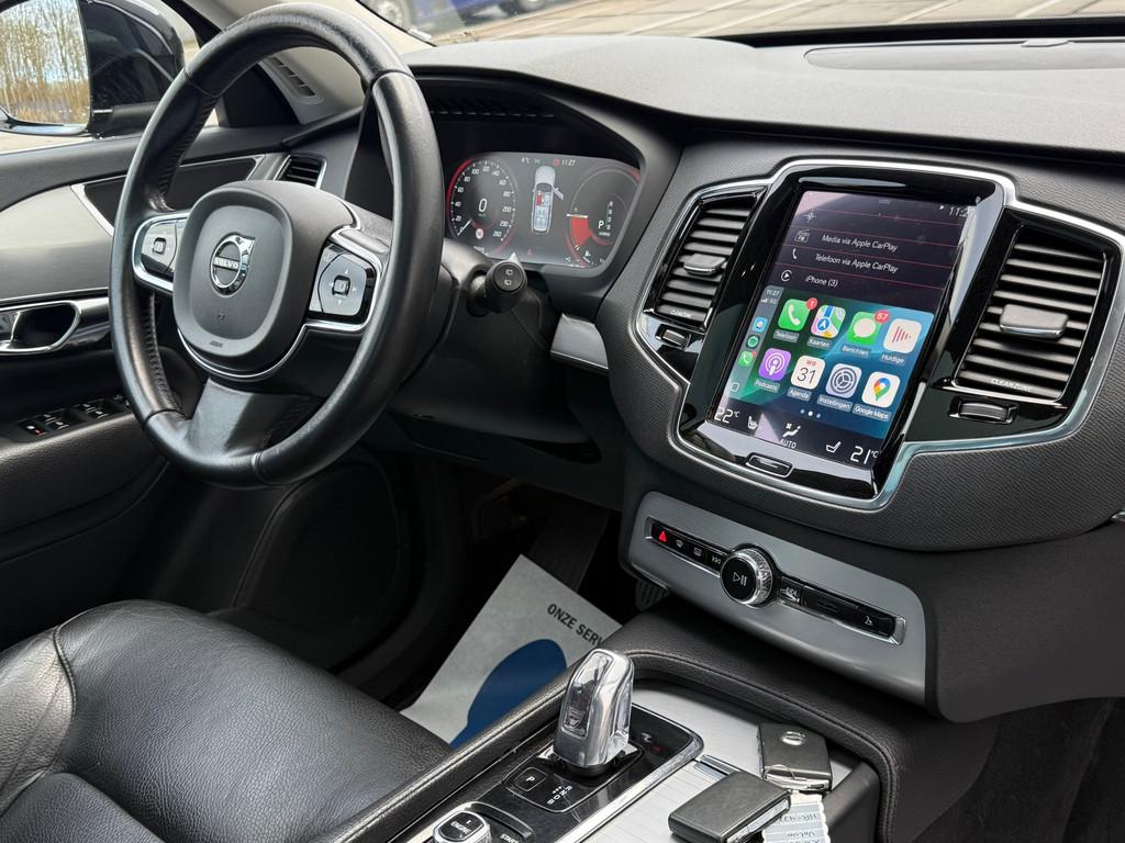 Volvo XC90 2.0 T8 Twin Engine AWD - PANORAMADAK - STOEL VERW, Auto's, Gebruikt, 1969 cc, 7 stoelen, Zwart