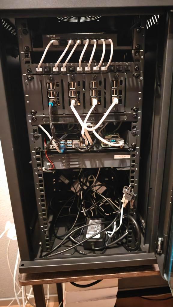 Homelab Server Rack met Cisco, Raspberry Pi's en Jetson, Computers en Software, Serverkasten, Ophalen