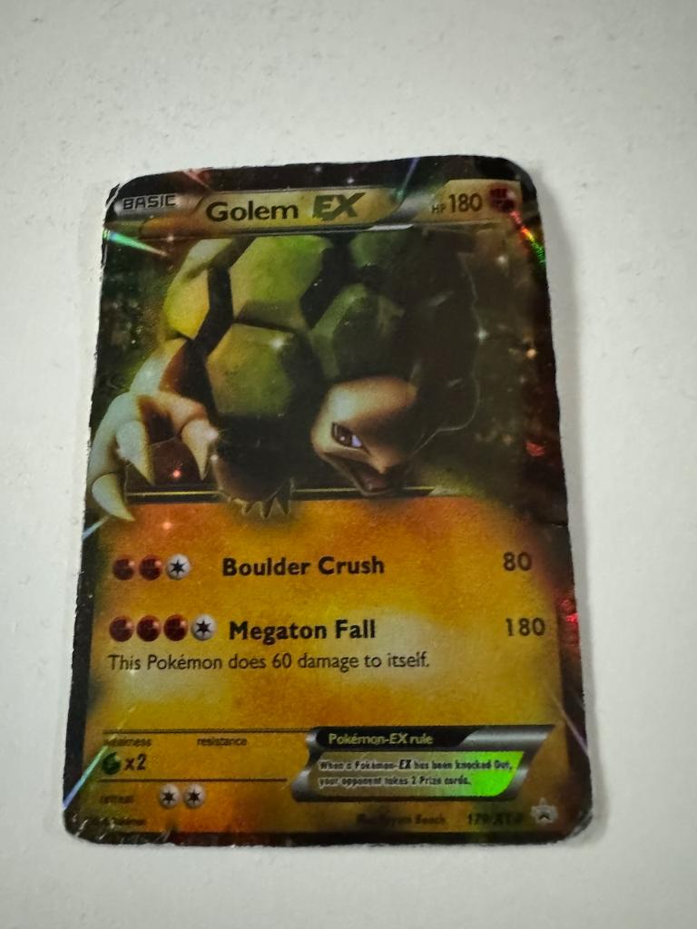 Golem EX XY Promo – stoere vecht Pokémon!, Ophalen of Verzenden, Gebruikt, Losse kaart