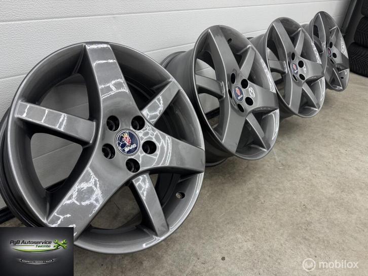 Saab alu 36 Aero velgen nieuw gecoat Gun metal grey, Auto-onderdelen, Banden en Velgen, Velg(en), Ophalen of Verzenden