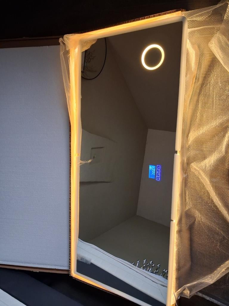 Luxe badkamerspiegel, Ophalen, Nieuw, Rechthoekig, Minder dan 100 cm