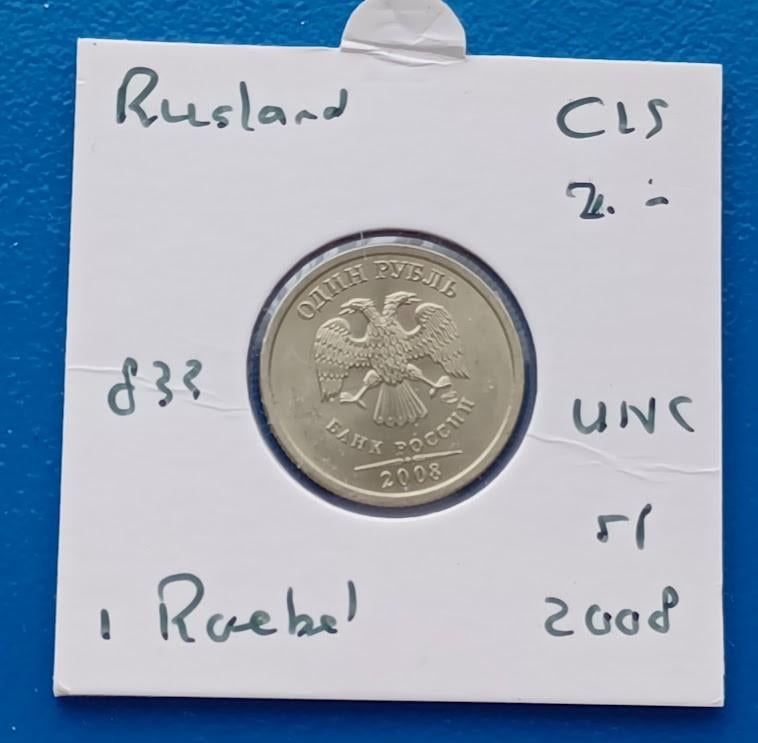 Rusland 1 Roebel - 2008, Verzenden, Rusland, Losse munt
