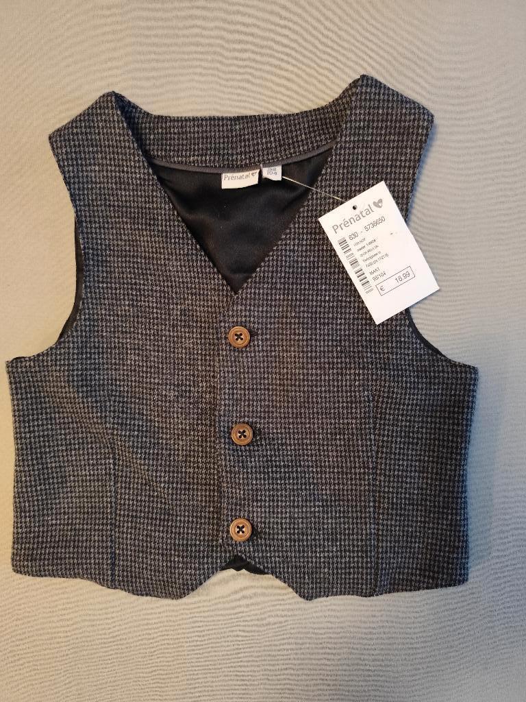 Prenatal gilet maat 98-104 donker grijs geblokt, Overige typen, Nieuw, Ophalen of Verzenden, Prenatal