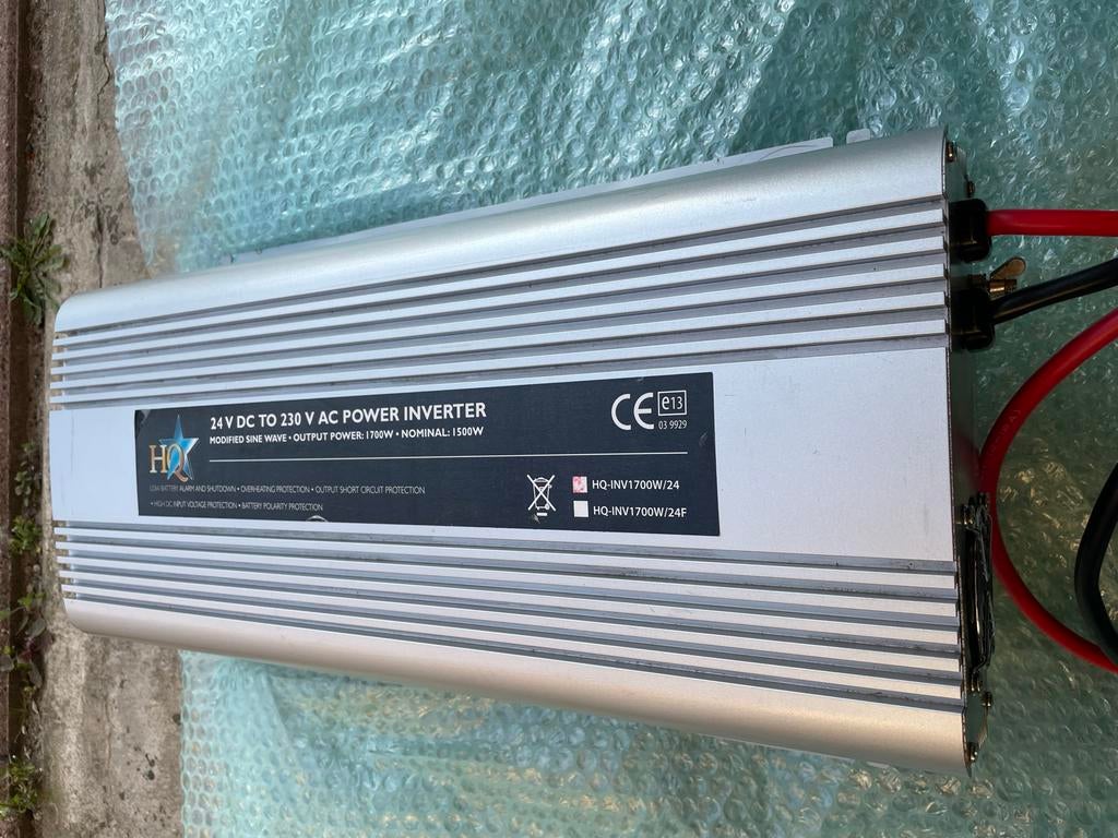 HQ Power Omvormer 24V naar 230V AC 1700W, Ophalen, Gebruikt