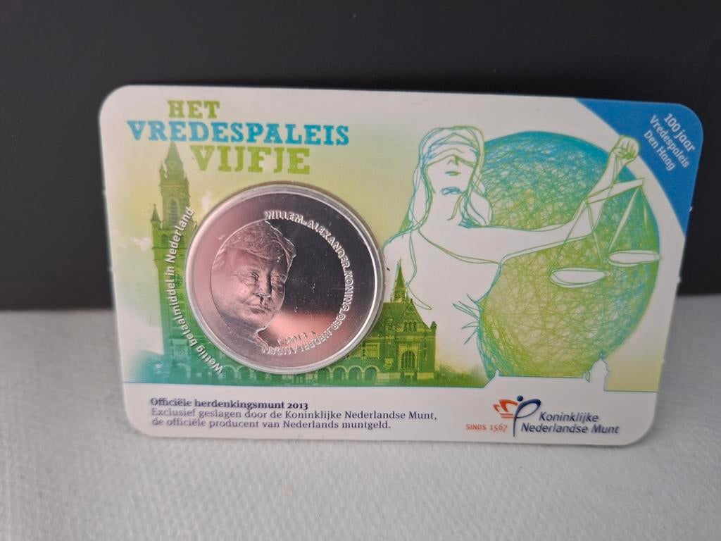 Het Vredespaleis Vijfje - 100 jaar Vredespaleis, Verzenden, Zilver, Losse munt, 5 gulden