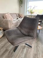 Eijerkamp draaifauteuil kleur taupe/bruin, Minder dan 75 cm, Ophalen of Verzenden, Zo goed als nieuw, Stof