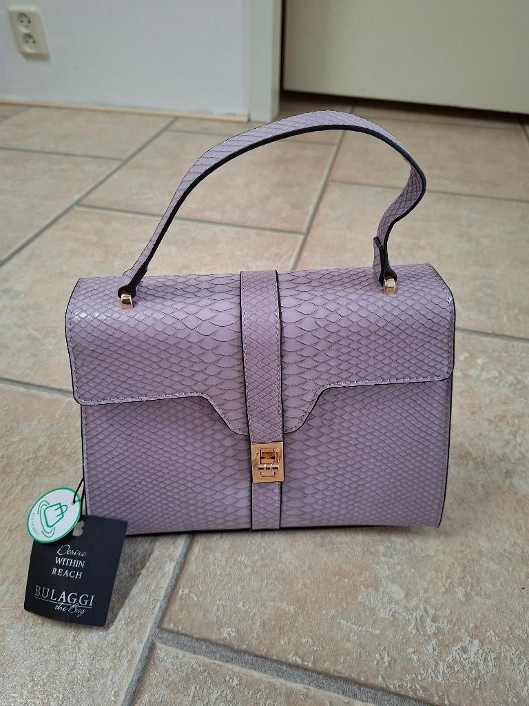 NIEUW MET KAARTJE Bulaggi tas lila met gouden accenten, Ophalen of Verzenden, Nieuw, Paars, Handtas