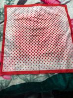 Vintage Sjaal met Rode Stippen, Kleding | Dames, Mutsen, Sjaals en Handschoenen, Ophalen of Verzenden, Gedragen, Maat 38/40 (M)