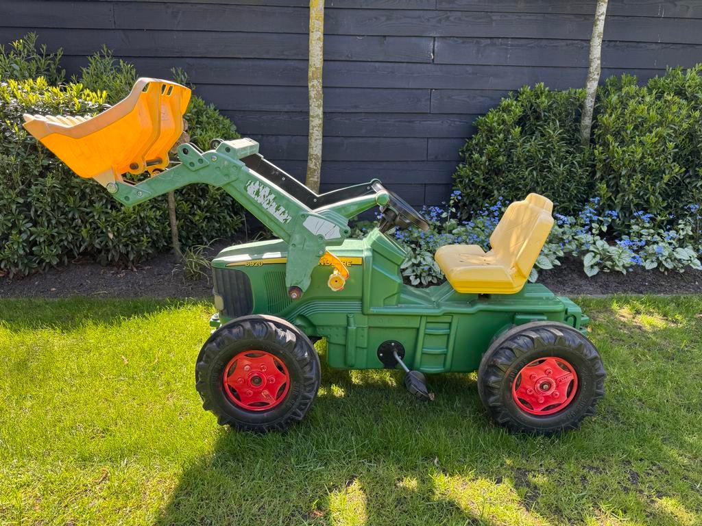 John Deere traptractor met voorlader, Ophalen, Gebruikt
