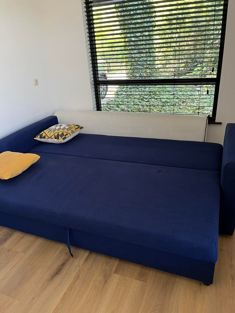 Slaapbank / Ikea / blauw, Ophalen, Blauw, Tweepersoons, Zo goed als nieuw