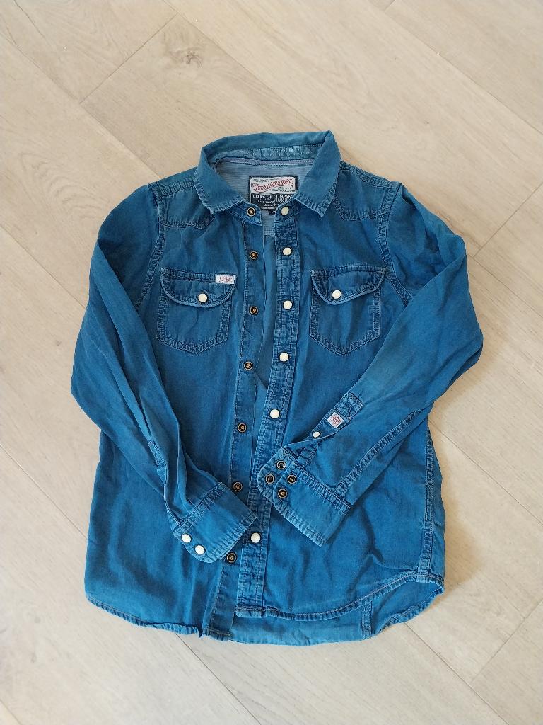 jeans blouse jongens 140, Kinderen en Baby's, Kinderkleding | Maat 140, Gebruikt, Overhemd of Blouse, Jongen, Diverse merken