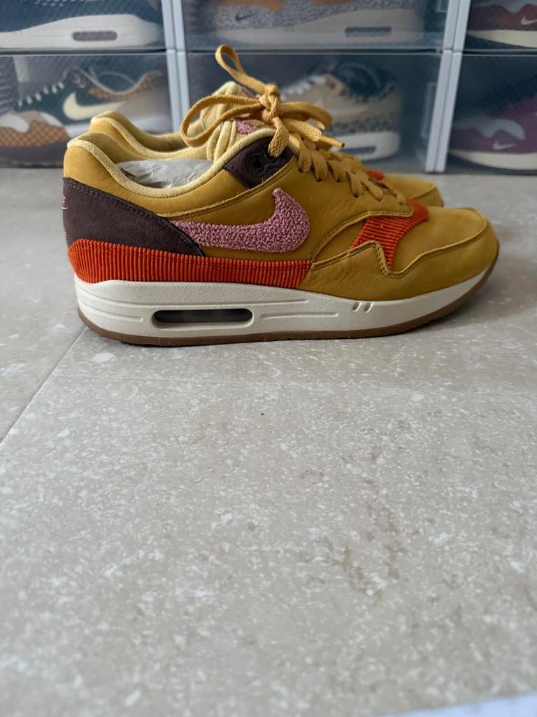 Nike Air Max 1 “Crepe Wheat Gold", Ophalen of Verzenden, Zo goed als nieuw, Overige kleuren