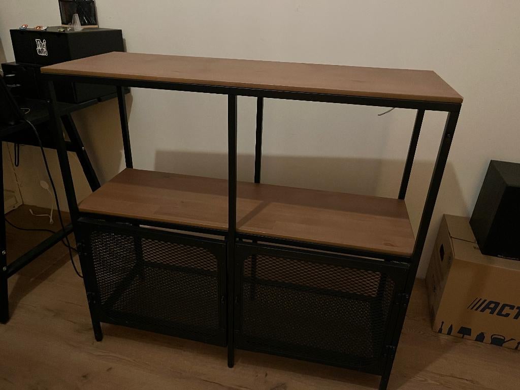 IKEA FJÄLLBO shelf unit black, Ophalen, Gebruikt, 100 tot 150 cm, Minder dan 100 cm