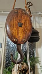 Antiek Houten Scheepsblok / katrol, Ophalen of Verzenden