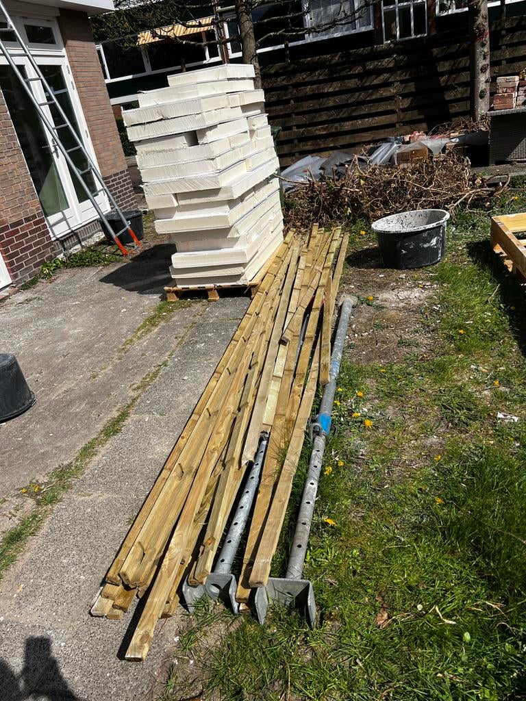 Ventilatielatten 4M (incl gratis rest PIR platen/gips), Ophalen, Gebruikt, Hardschuim (Pir), 15 m² of meer