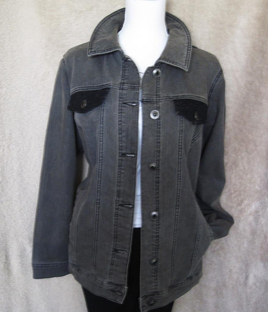 g1  MOOIE DAMES JEANS JAS van PAOLA Maat:46, Kleding | Dames, Grote Maten, Ophalen of Verzenden, Zo goed als nieuw, Overige kleuren