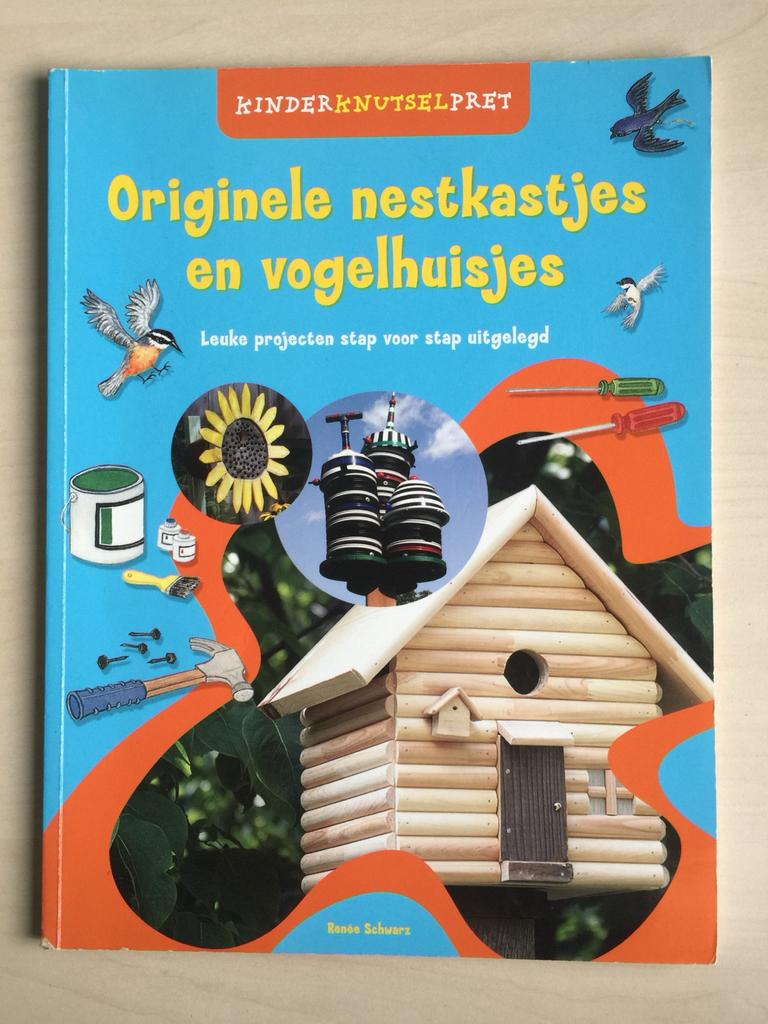 Kinderknutselpret: Originele nestkastjes en vogelhuisjes, Tuin en Terras, Vogelhuisjes en Vogelbaden, Ophalen of Verzenden, Zo goed als nieuw