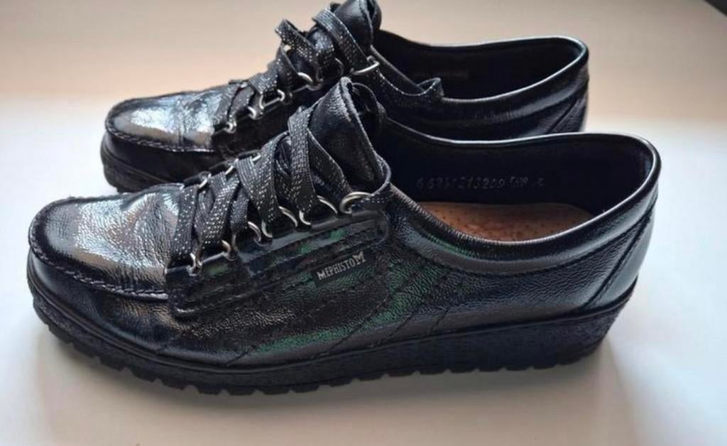 Nieuwe Mephisto leren damesschoenen maat 38,5, Kleding | Dames, Schoenen, Ophalen of Verzenden, Nieuw, Zwart, Overige typen