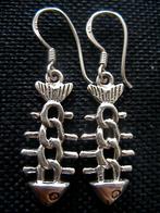 Zilveren 925 zilver oorhangers variatie vissengraat visgraat, Hangers, Verzenden, Nieuw, Zilver